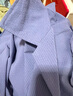 無印良品（MUJI）女式 易干彈力泡泡紗開領(lǐng)短袖衫女士襯衫襯衣女款女裝夏季上衣 煙熏藍(lán)色 L (165/88A) 曬單實(shí)拍圖