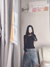 浪莎打底衫女內搭秋季2025新款顯瘦修身洋氣U領(lǐng)長(cháng)袖T恤百搭外穿上衣 曬單實(shí)拍圖