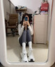 Rewi國際奢侈品牌厚底老爹鞋女2025年最新款小白鞋加絨增高重工運動(dòng)鞋 米白色單里 37 曬單實(shí)拍圖