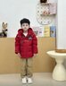 Teenie Weenie Kids小熊童裝25年新款冬季男女童三防牛角扣連帽羽絨服 紅色 150 cm 曬單實(shí)拍圖