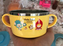樂扣樂扣（LOCK&LOCK）兒童進(jìn)口不銹鋼輔食碗小學(xué)生卡通餐具雙手柄湯碗寶寶飯碗650ml 曬單實(shí)拍圖