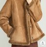 伊芙麗（eifini）蔣欣代言伊芙麗皮毛一體拼接設計可立領(lǐng)咖啡色外套2025秋季新款 暮秋駝 S 80-105斤 曬單實(shí)拍圖