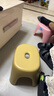 加厚奶油風(fēng)家用小凳子塑料凳可疊放耐用兒童凳學(xué)生寢室成人矮凳 櫻花粉1個 曬單實拍圖