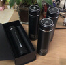 MOPUU 紫砂內膽智能保溫杯男女高檔茶水分離泡茶杯便攜水杯子定制 紳士黑【380ml】 曬單實(shí)拍圖