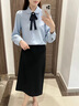 伯德小姐面試半身裙女秋職業(yè)公務(wù)工裝半裙正裝包臀長(cháng)裙a字黑色裙子 XL 曬單實(shí)拍圖