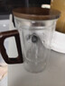 中式高檔茶杯耐高溫茶水分離三件杯辦公室個(gè)人專(zhuān)用水杯玻璃泡茶杯 方形木把杯400ML-透明色 曬單實(shí)拍圖