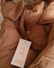 波司登（BOSIDENG）羽絨服女短款連帽加厚新國標90絨商場同款寬松休閑外套 榛果卡其7658【卡碼拍小】 S 160/84A 體重約110-130斤 曬單實拍圖