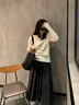 塔馳密司 TOUCH MISS顯瘦顯背薄簡(jiǎn)約氣質(zhì)立領(lǐng)T恤女打底衫2024秋冬新款 杏色 均碼 曬單實(shí)拍圖
