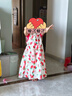 ASK JUNIOR童裝女童兒童連衣裙2026夏裝公主裙娃娃領(lǐng)兒童裙子 花色 130 曬單實(shí)拍圖