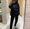 駱駝火山羽絨服情侶短款白鴨絨輕暖面包服城市輕戶外M13CR07089 幻影黑，男款 XL 曬單實拍圖