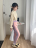 伊服酷姿冬季新款兒童保暖褲校服神器內搭中大童加厚女孩打底褲秋女童棉褲 粉色【親膚舒適  巨厚加絨】 2XL 【建議身高 155-160cm】 曬單實(shí)拍圖