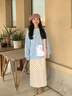 一寸相思霧霾藍(lán)寬松圓領(lǐng)衛(wèi)衣女2025年秋冬新款爆款設(shè)計(jì)感上衣加絨加厚外套 霧霾藍(lán)-貓與蝴蝶【春秋款】 XL 推薦【150-170斤】 曬單實(shí)拍圖