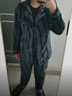 莫代爾韓版睡衣男款秋冬季珊瑚絨厚款保暖25新款條紋高級感家居服套裝 曬單實(shí)拍圖