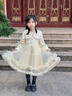 安妮優(yōu)兒（Anneyol）女童連衣裙冬裝小女孩秋冬款加絨裙子2025新款兒童秋季穿搭公主裙 香檳色加絨 160 曬單實(shí)拍圖