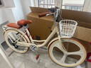 飛鴿（FLYING PIGEON）自行車成人通勤車自行車學(xué)生單車成人自行車通勤自行車女士自行車 豪華奶油米|6速|(zhì)一體輪+禮包 26寸適合160-185cm 曬單實拍圖