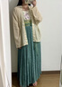 謎阿凰【霽荷仿花羅漢服半身裙】女小個(gè)子春夏改良國風(fēng)日常百搭通勤款 霽荷仿花羅褶裙（15天） L 曬單實(shí)拍圖