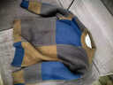 羅蒙（ROMON）東北哈爾濱男加絨加厚防寒極寒超厚毛衣打底一體絨冬天羊毛絨衫衛 002藍黃 加-絨加-厚防風(fēng)雙層 XL 130-145斤 曬單實(shí)拍圖