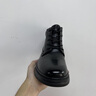 零度馬丁靴男春季新款羊毛加絨保暖高幫皮靴戶(hù)外防水防滑運動(dòng)雪地靴男 黑色【羊毛加絨保暖】 標準皮鞋碼 41 (255mm) 曬單實(shí)拍圖
