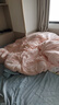 富安娜蠶絲大豆被子 超柔針織冬季被芯 雙人冬厚被 約6.6斤 203*229cm 曬單實(shí)拍圖