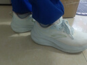 安踏逸塵女鞋運動(dòng)鞋厚底增高減震跑步鞋春夏季網(wǎng)面透氣輕便舒適休閑鞋 【逸塵】紙莎白/冰晶綠-4 35.5 (220mm) 曬單實(shí)拍圖