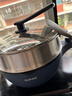 蘇泊爾（SUPOR）電炒鍋不粘鍋一體插電多功能鍋 2200W大火力電煮鍋煎炒一體 電熱鍋 家用炒菜專(zhuān)用鍋 速熱猛火爆炒 4L CJ28A816【配蒸籠+硅膠鏟】 曬單實(shí)拍圖