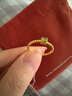 周六福彩寶石榴石黃金足金戒指生日禮物J0212460 約1.81g 13號 曬單實(shí)拍圖