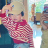 幼歌（YOUGE）嬰幼兒春季奇幻蘑菇樂(lè )園立體玩偶衛衣元氣可愛(ài)寬松上衣 紅白條 80 cm 曬單實(shí)拍圖