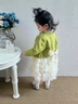 G.DUCKKIDS童裝女童套裝春秋季兒童衣服女小童秋裝連衣裙套裝女孩開(kāi)衫兩件套 綠色毛衣+連衣裙 90 尺碼1~2歲【 80-90cm】cm 曬單實(shí)拍圖