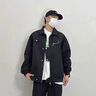 安初夏夾克外套男士休閑套裝春秋季新款一套衣服男裝潮流搭配寬松兩件套 TOP1黑色兩件套 XL 【125-145斤】 曬單實(shí)拍圖