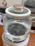 美的（Midea）花漾0膠水全玻璃全自動(dòng)養生壺 辦公室多功能煮茶壺 燒水壺恒溫電熱水壺煮茶器花茶壺1L YS10B101 曬單實(shí)拍圖