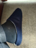 內泊（NEIBO）乳膠棉拖鞋男冬季天大碼女士室內家居鞋防滑防臭橡膠軟底羊毛藍42 曬單實(shí)拍圖