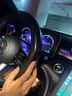 如馳奔馳方向盤(pán)套A級(jí)C260L/E300L/GLC/A200L/GLB/180/GLA四季真皮把套 真皮白色+壓花黑色(奔馳標(biāo))圓形 曬單實(shí)拍圖