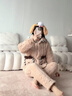 貓人【加絨加厚三層夾棉】女士睡衣女冬厚款棉服家居服可外穿25年新品 曬單實(shí)拍圖