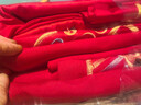 Lady Laura富安娜出品120支長(cháng)絨棉結婚四件套公主風(fēng)紅色純棉床單婚慶陪嫁床 大囍-大紅【高牢密織布印染-不起 床單款 1.8M四件套【被套200x230 曬單實(shí)拍圖