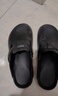 稻草人拖鞋男士勃肯鞋女居家用一腳蹬戶(hù)外穿春夏季防滑情侶涼拖 黑46-47 曬單實(shí)拍圖