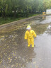 牧萌兒童雨衣分體套裝男女童幼兒園防水雨褲寶寶雨披 黃恐龍套裝 XL 曬單實(shí)拍圖