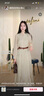 伊芙麗天絲醋酸精致對(duì)絲工藝門襟牛筋舒適時(shí)尚連衣裙2025秋裝新款 淺茶色 S 曬單實(shí)拍圖