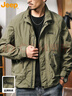 吉普（JEEP）外套男秋冬季外套男士夾克休閑寬松沖鋒工裝上衣服男裝  軍綠 XL 曬單實(shí)拍圖