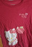 Hello Kitty女童短袖t恤夏季紅色兒童半袖 蒂伙伴K莓紅  150 曬單實(shí)拍圖