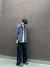 TOMMY JEANS【純棉牛津紡】25春夏男女巴恩風(fēng)燈芯絨翻領(lǐng)寬松襯衣襯衫20879 藏青色PT2 XL （推薦：170-190斤） 曬單實(shí)拍圖