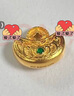 第一福古法黃金足金福袋元寶琺瑯工藝轉運珠串珠DIY手鏈送女友七夕禮物 1g側面不帶孔 曬單實(shí)拍圖