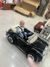 奔馳兒童電動(dòng)車(chē)老爺車(chē)四輪大g復古汽車(chē)男女寶寶小孩玩具車(chē)可坐人星辰皓 烤漆黑色+軟輪+皮座椅+搖擺+燈光+遙控 曬單實(shí)拍圖