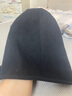 浩冠鞠婧祎同款帽子女大頭圍卷邊堆堆帽高級感春秋冬季毛線帽針織冷帽 黑色 均碼 曬單實(shí)拍圖