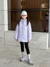 巴拉巴拉童裝兒童棉服女童外套兩件套2025新款秋冬裝防潑水衣服保暖棉衣甜 白紫色調(diào)00317 150 曬單實(shí)拍圖