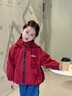G.DUCKKIDS小黃鴨女童外套春秋2025新款兒童秋裝運動(dòng)風(fēng)衣女寶寶洋氣沖鋒衣服 紅色 90 尺碼1~2歲【 80-90cm】 曬單實(shí)拍圖