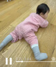 宜爽兒新生嬰兒連體衣秋冬季寶寶加厚夾棉爬服哈衣 紅色 80cm 曬單實(shí)拍圖
