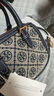 湯麗柏琦（Tory Burch）T MONOGRAM酒桶包 經(jīng)典波士頓手提單肩斜挎包TB女包 節日送禮 迷你海軍藍 82939-405 曬單實(shí)拍圖