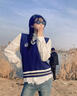合唱朗誦演出服初中生高中生小學(xué)生班服套裝學(xué)院風(fēng)校服背心三件套 女藍(lán)背心+白長(zhǎng)袖+黑中裙+紅冠花 2XL 曬單實(shí)拍圖