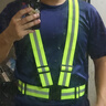 偽裝師 反光馬甲松緊彈力反光背帶夜晚運動(dòng)警示防護環(huán)衛施工背心卡扣款大小可調熒光綠 曬單實(shí)拍圖