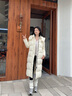 羽淘長款羽絨服女2025新款時尚加厚保暖羽絨外套中長款過膝極寒防寒服 米白色 XS 【建議85-100斤】 曬單實拍圖